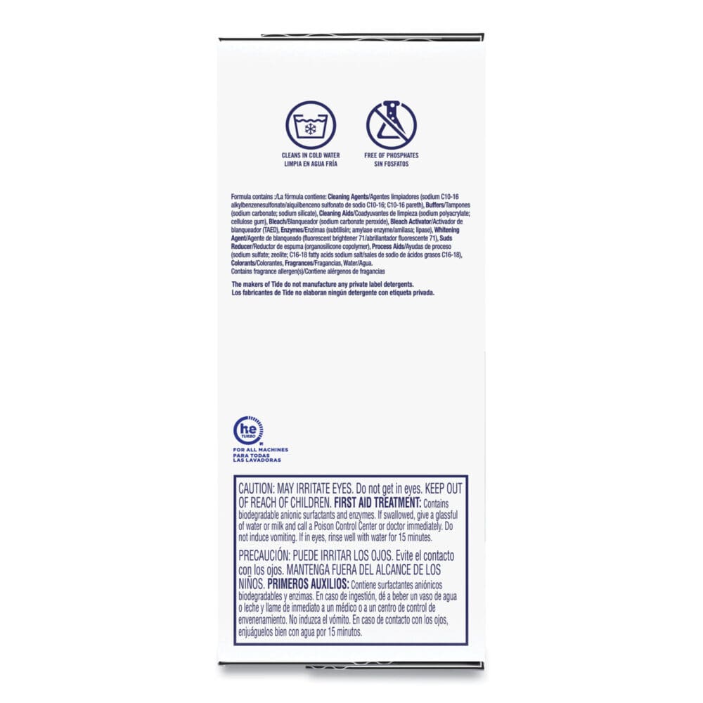 Laundry Detergent with Bleach, Tide Original Scent, Powder, 144 oz Box - Image 5