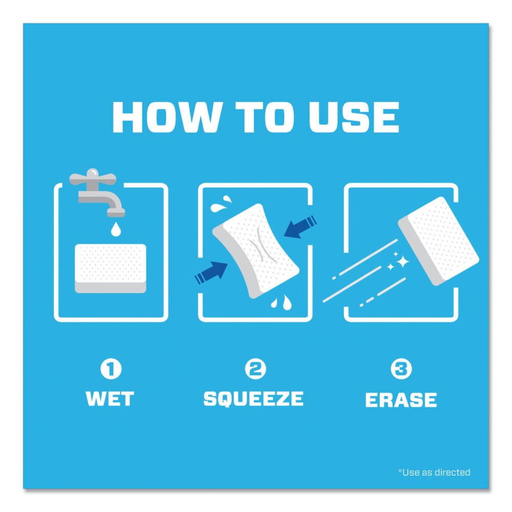 Magic Eraser, 2.3 x 4.6, 1" Thick, White, 6/Pack, 6 Packs/Carton - Image 4