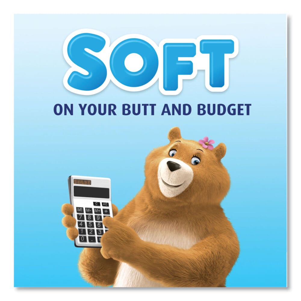 Essentials Soft Bathroom Tissue, Septic Safe, 2-Ply, White, 352 Sheets/Roll, 12/Pack - Image 2