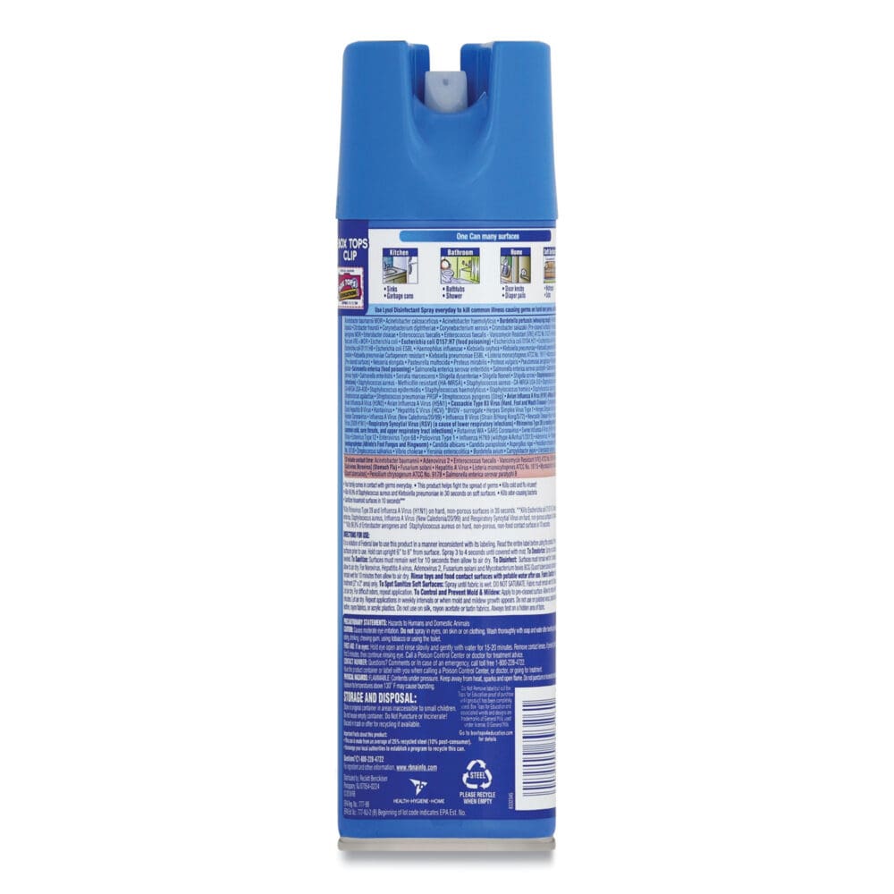 Disinfectant Spray, Spring Waterfall Scent, 19 oz Aerosol Spray - Image 7
