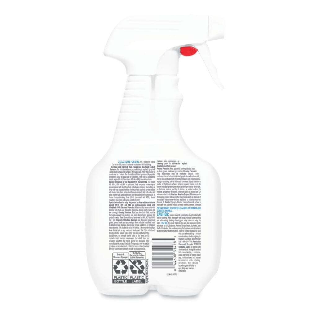 Fuzion Cleaner Disinfectant, Unscented, 32 oz Spray Bottle, 9/Carton - Image 5
