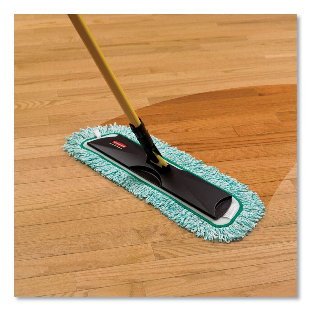 HYGEN Microfiber Fringed Dust Mop Pad, 24w x 9d, Green - Image 3