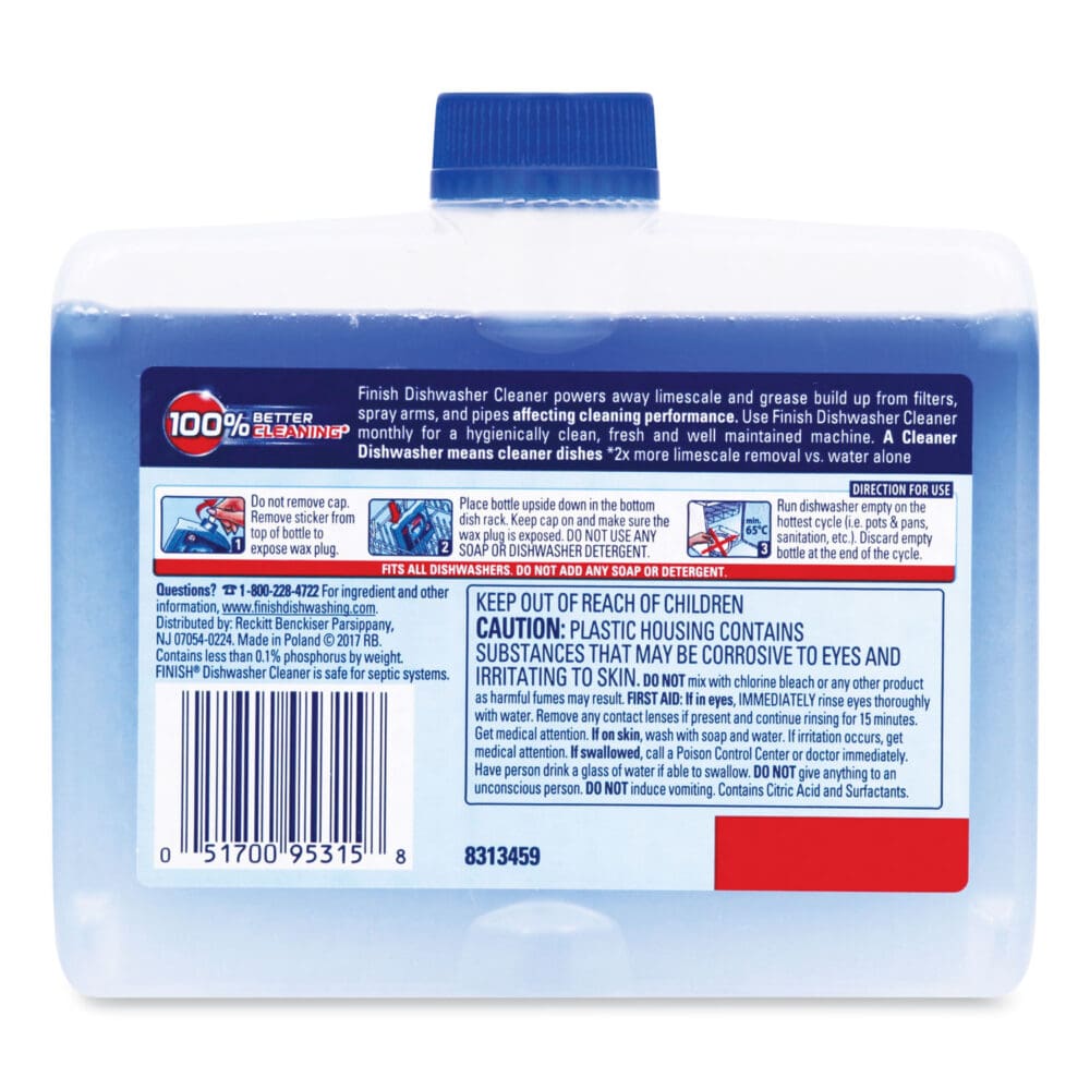 Dishwasher Cleaner, Fresh, 8.45 oz Bottle, 6/Carton - Image 6
