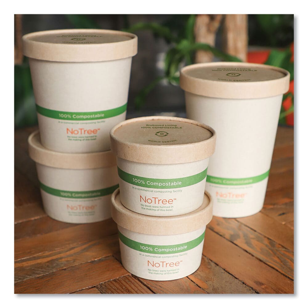 Paper Lids for Bowls, 3.6" Diameter, Kraft, 500/Carton - Image 8