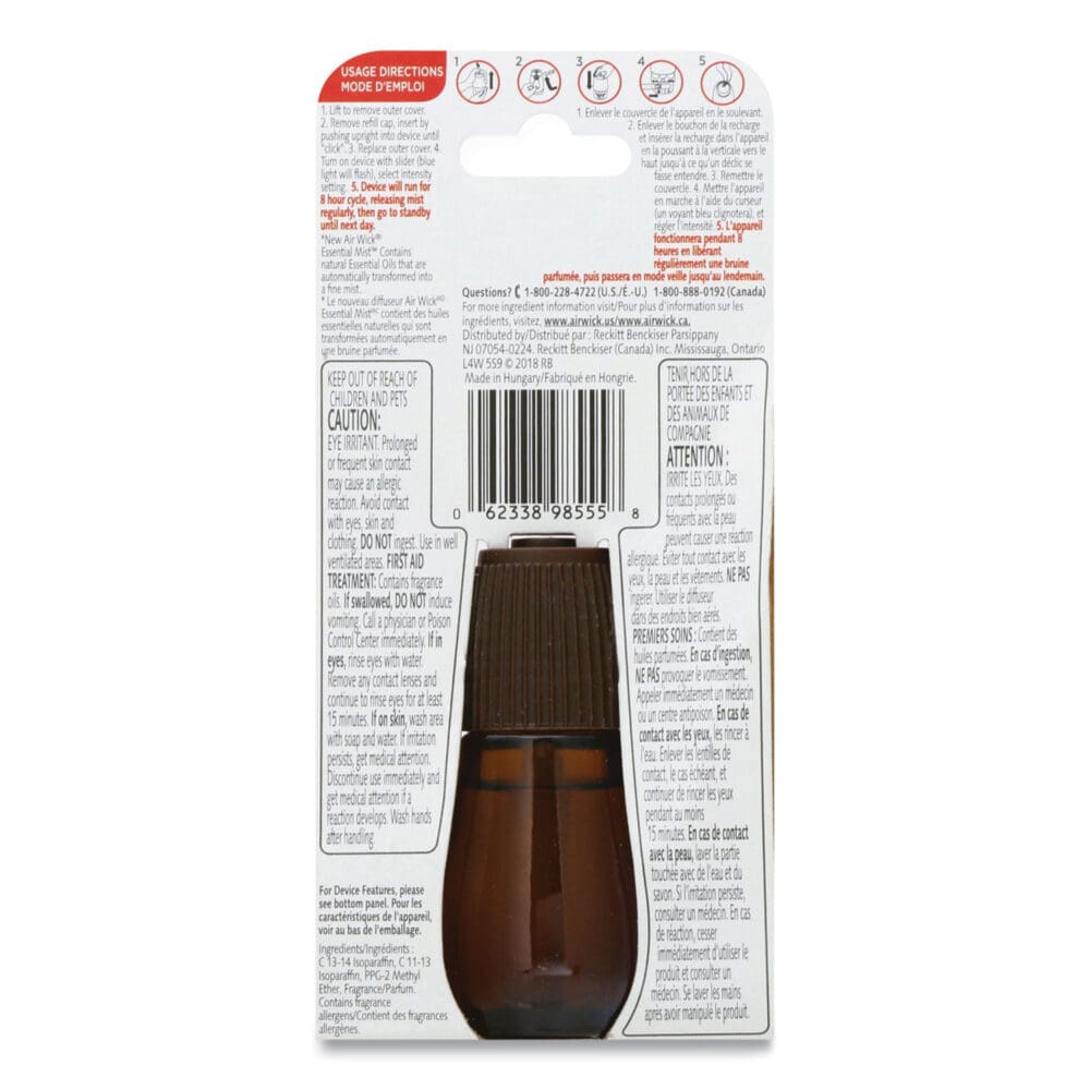 Essential Mist Refill, Peony and Jasmine, 0.67 oz Bottle, 6/Carton - Image 3