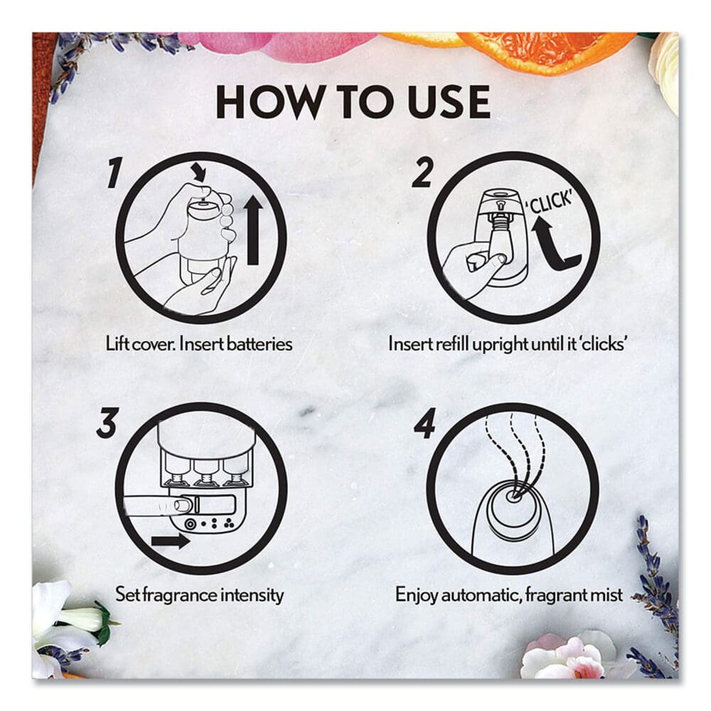 Essential Mist Starter Kit, Lavender and Almond Blossom, 0.67 oz Bottle, 4/Carton - Image 6