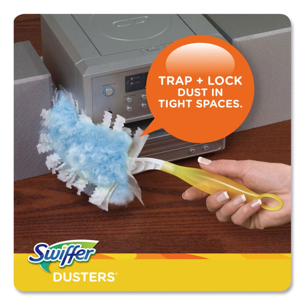 Refill Dusters, Dust Lock Fiber, Light Blue, Unscented, 10/Box, 4 Box/Carton - Image 3