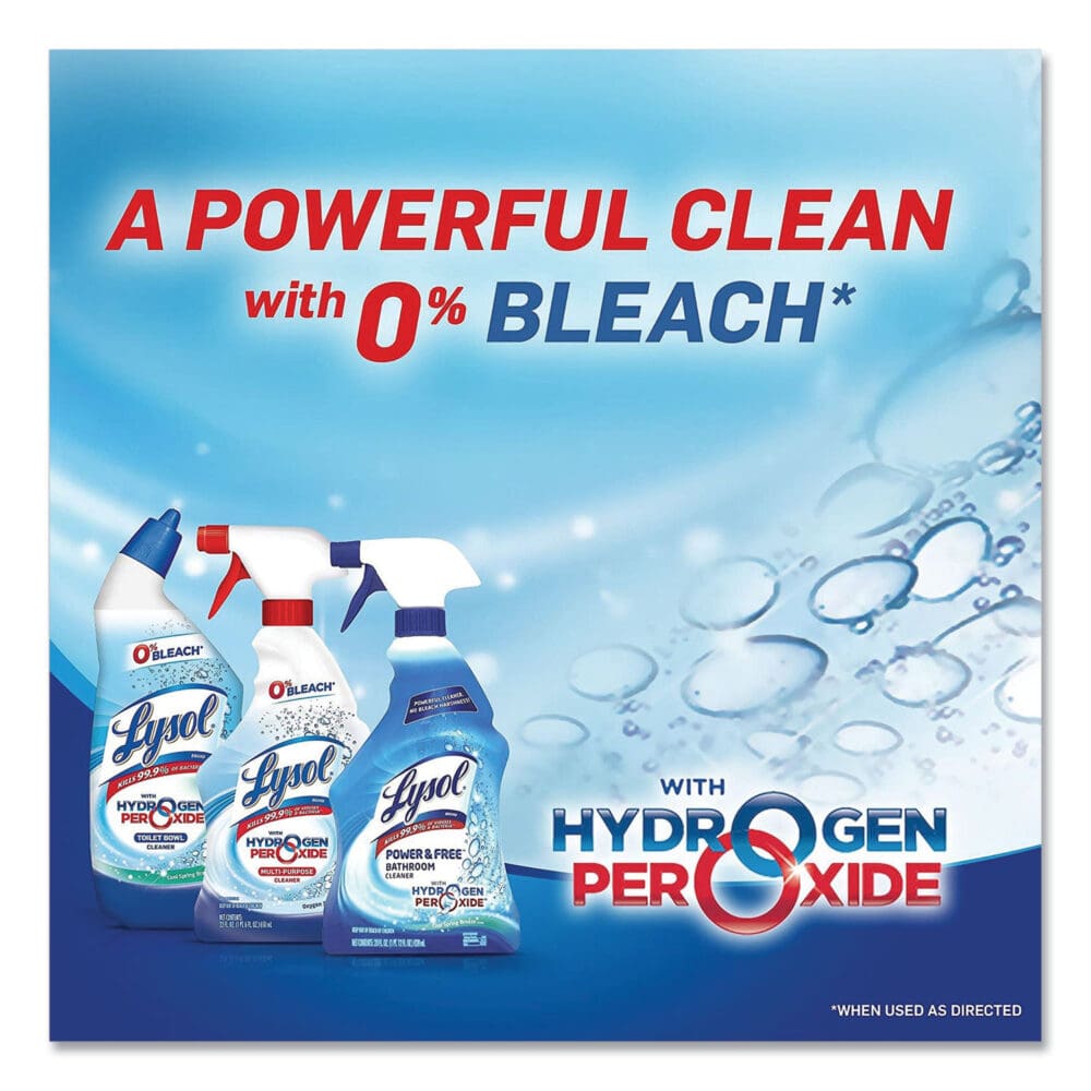 Bathroom Cleaner with Hydrogen Peroxide, Cool Spring Breeze, 22 oz Trigger Spray Bottle - Image 2