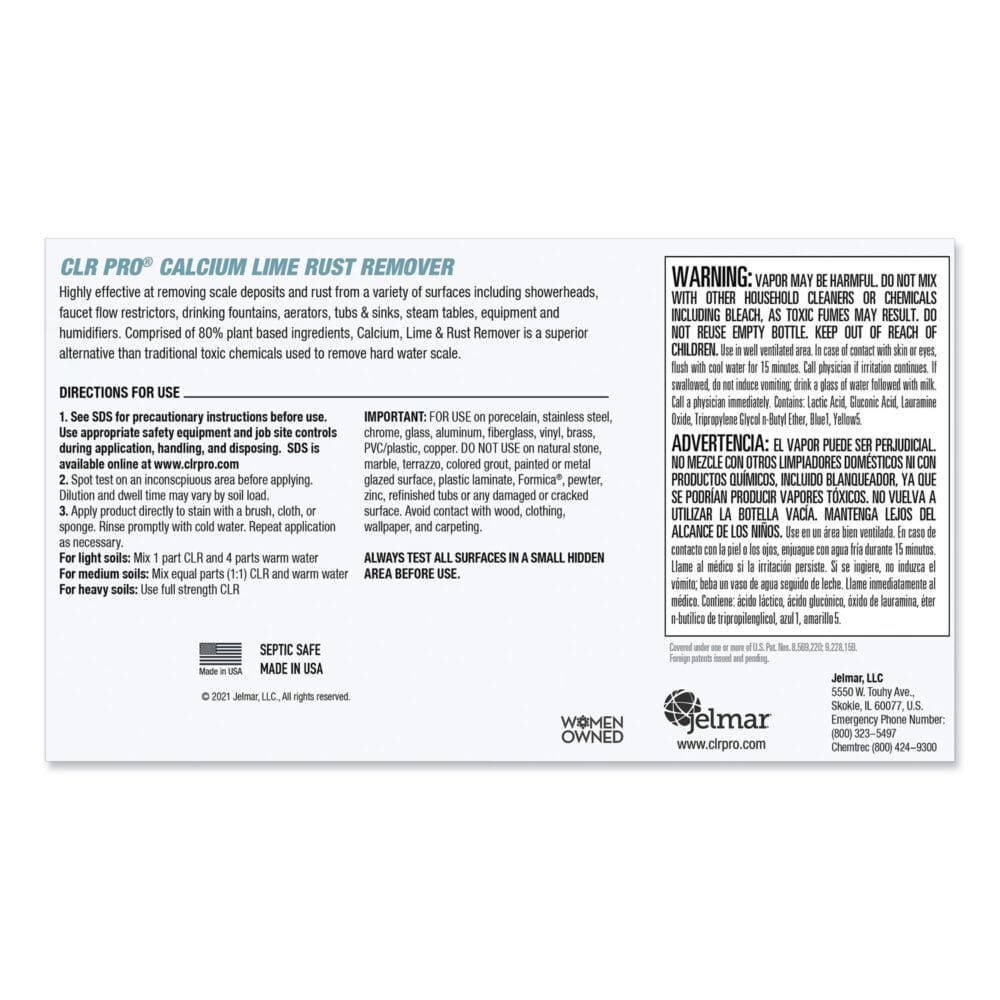 Calcium, Lime and Rust Remover, 1 gal Bottle - Image 2