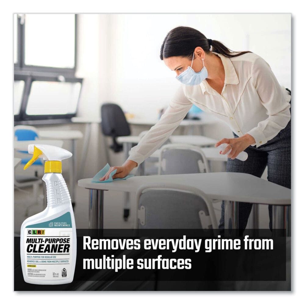 Multi-Purpose Cleaner, Lemon Scent, 32 oz Bottle, 6/Carton - Image 2