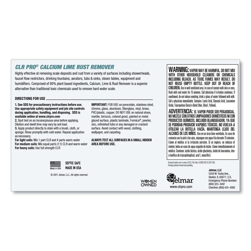 Calcium, Lime and Rust Remover, 1 gal Bottle, 4/Carton - Image 2
