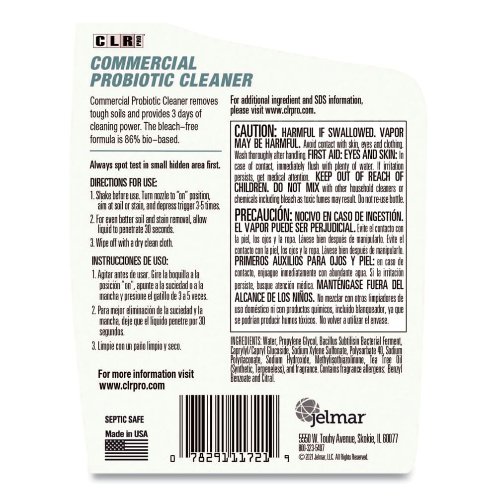 Commercial Probiotic Cleaner, Lemon Scent, 32 oz Spray Bottle, 6/Carton - Image 2