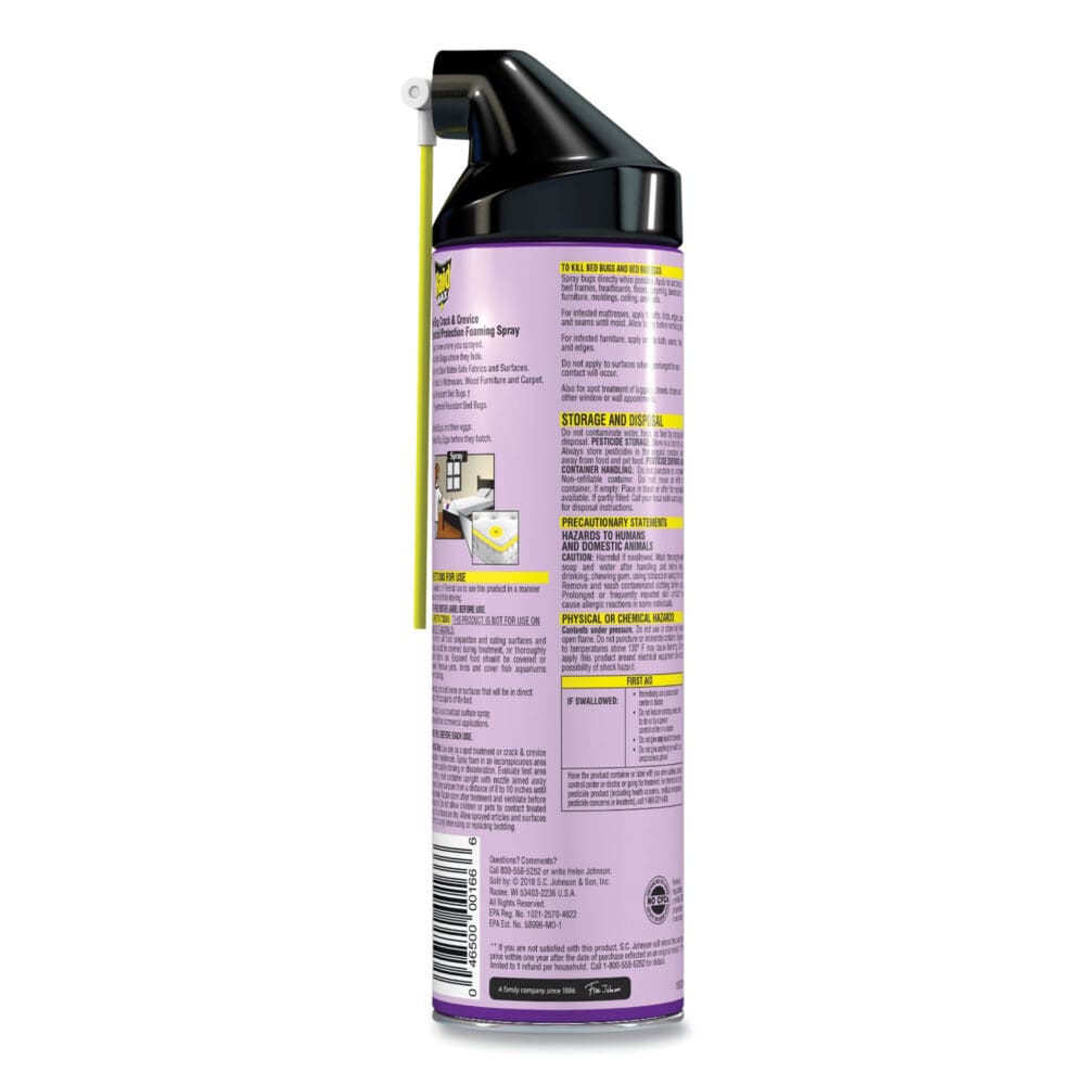 Foaming Crack and Crevice Bed Bug Killer, 17.5 oz Aerosol Spray, 6/Carton - Image 2