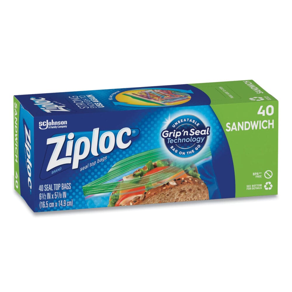 Resealable Sandwich Bags, 1.2 mil, 6.5" x 5.88", Clear, 40/Box - Image 3