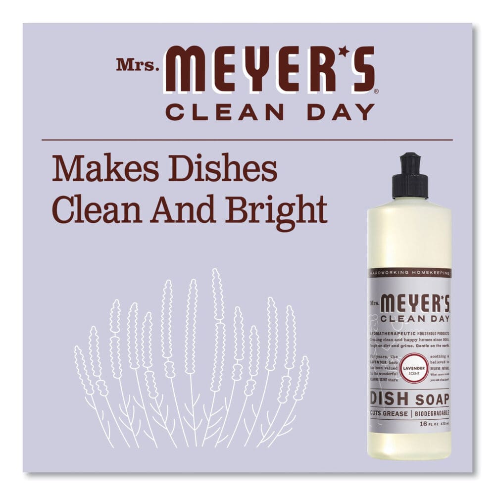 Dish Soap, Lavender Scent, 16 oz Bottle - Image 3