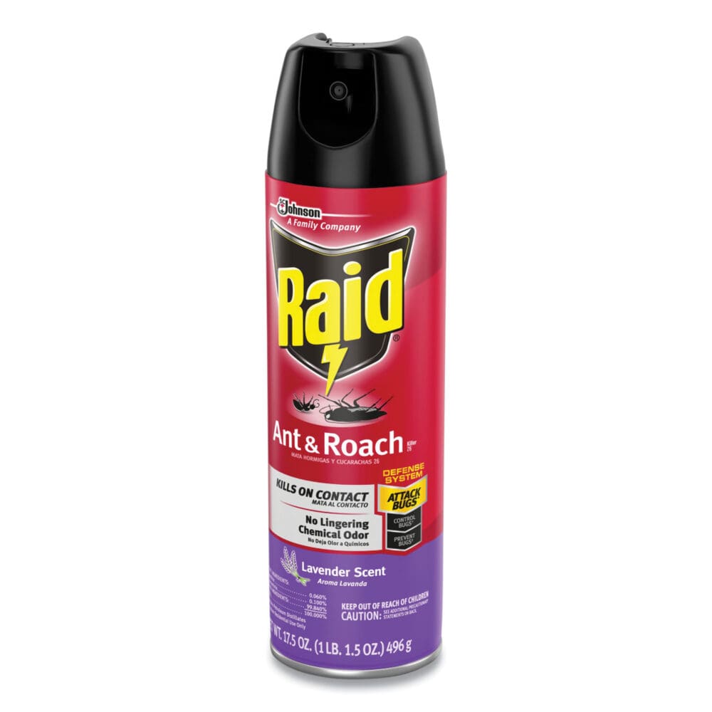 Ant and Roach Killer, 17.5 oz Aerosol Spray, Lavender, 12/Carton - Image 2