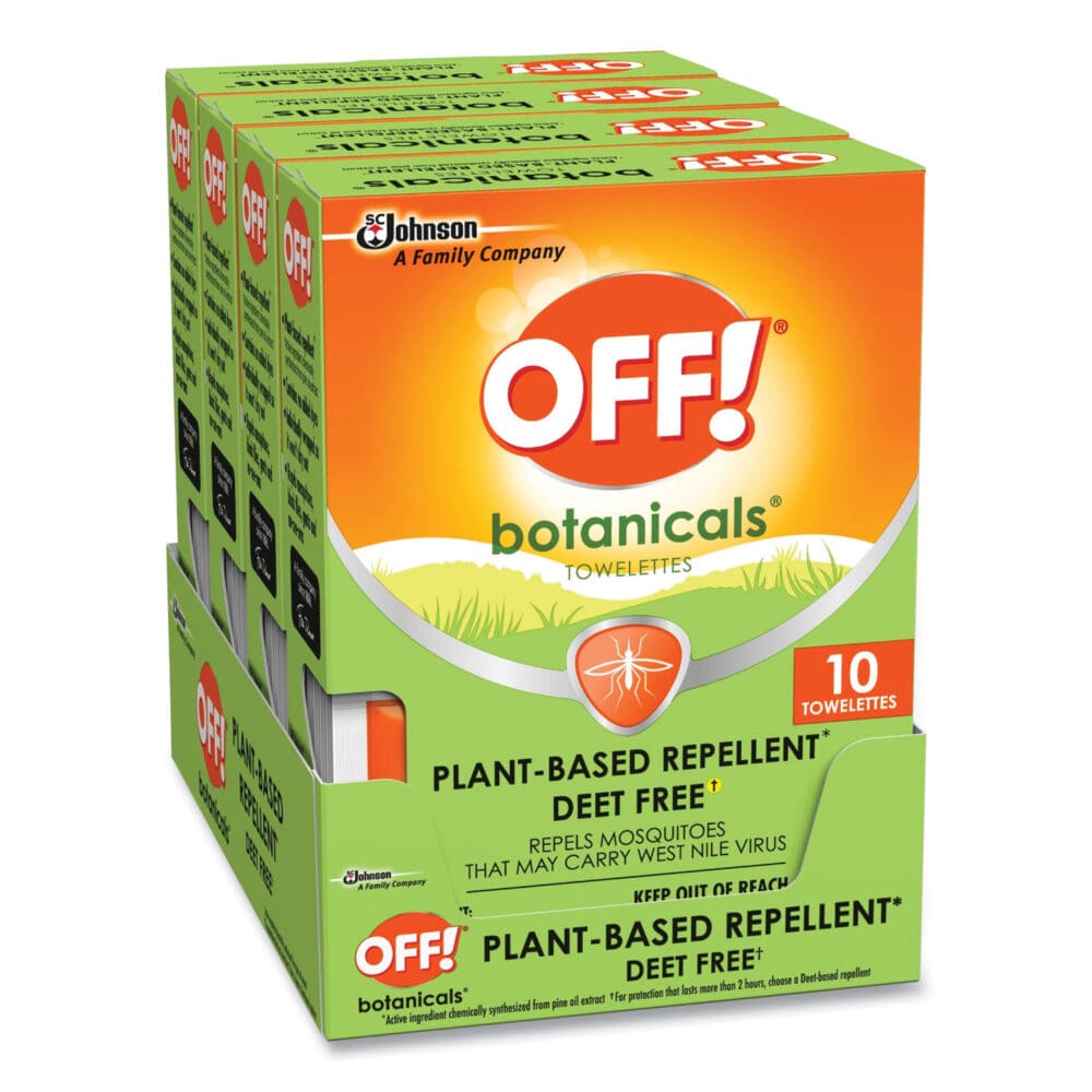 Botanicals Insect Repellant, Box, 10 Wipes/Pack, 8 Packs/Carton - Image 3