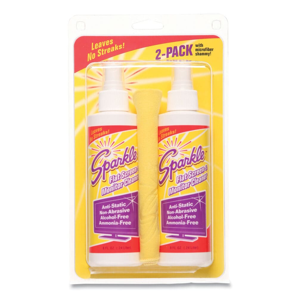 Flat Screen and Monitor Cleaner, Pleasant Scent, 8 oz Bottle, 2/Pack - Image 3