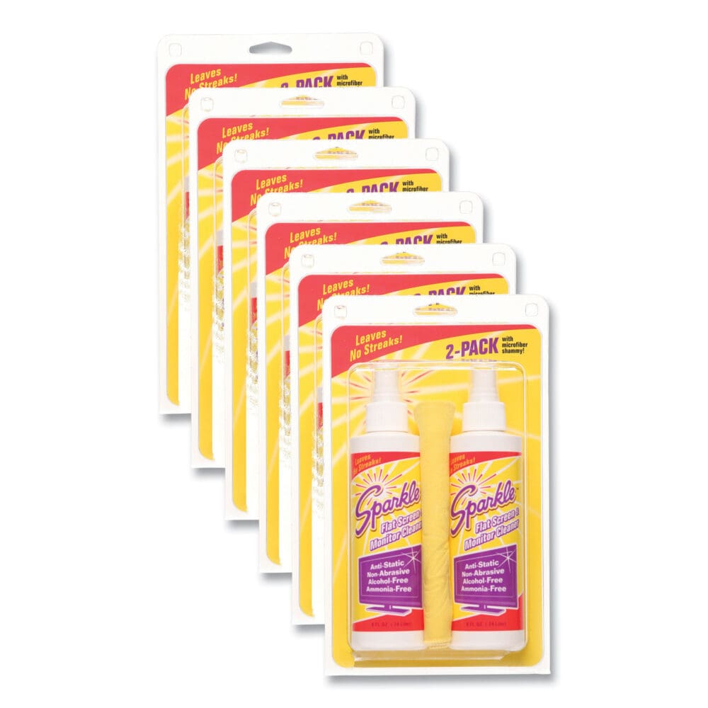 Flat Screen and Monitor Cleaner, Pleasant Scent, 8 oz Bottle, 2/Pack - Image 5