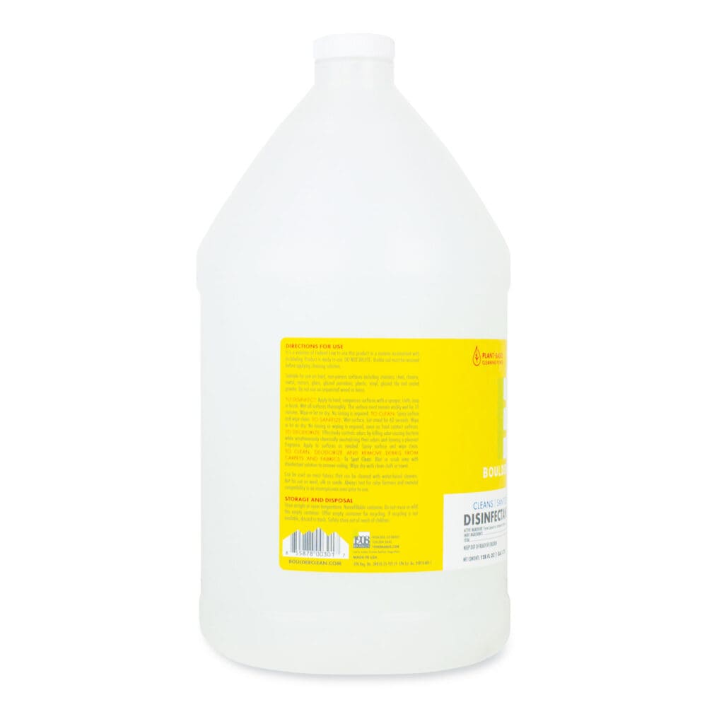Disinfectant Cleaner, Lemon Scent, 128 oz Bottle - Image 6