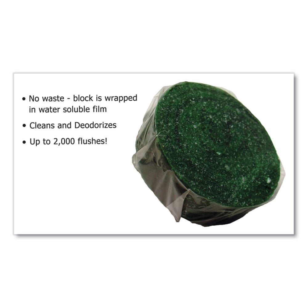Eco-Fresh Urinal Block, Non-Para, Green Apple, Green, 12/Box, 12 Boxes/Carton - Image 3