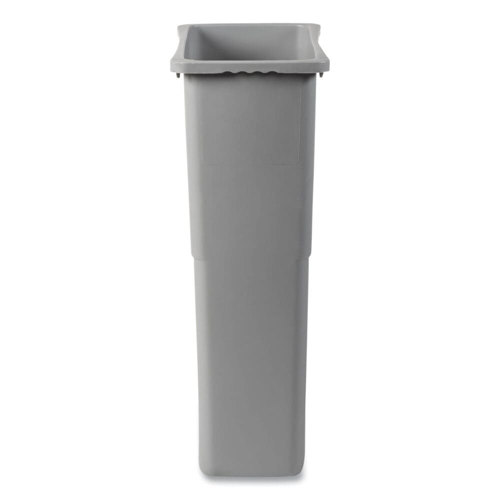 Slim Waste Container, 23 gal, Plastic, Gray - Image 4