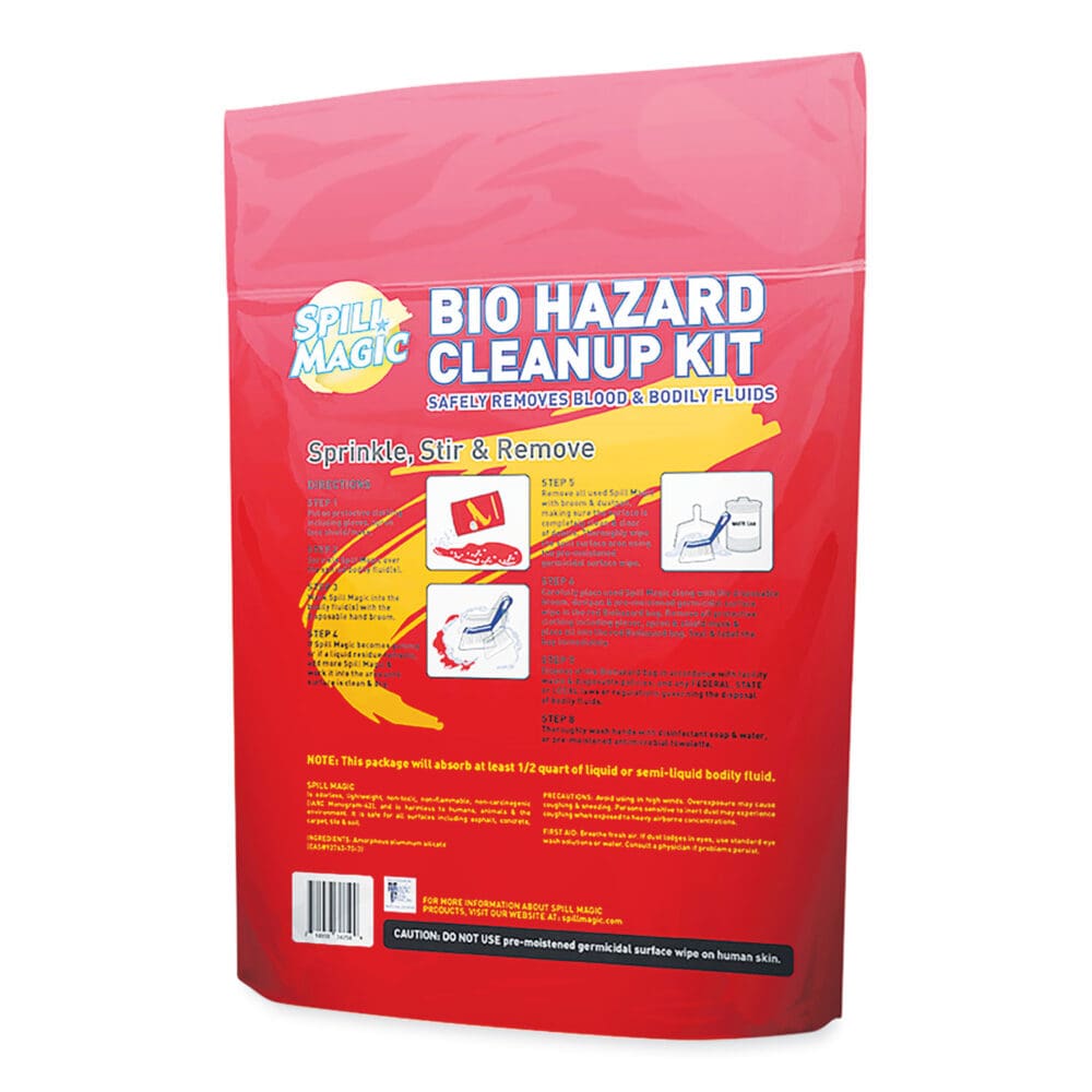 Biohazard Spill CleanUp, 0.75 x 6 x 9 - Image 2