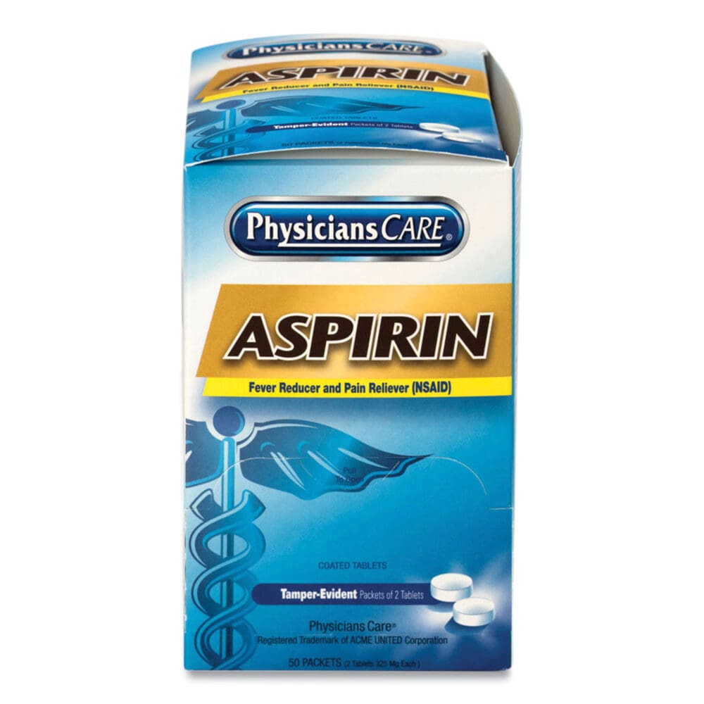 Aspirin Medication, Two-Pack, 50 Packs/Box - Image 3