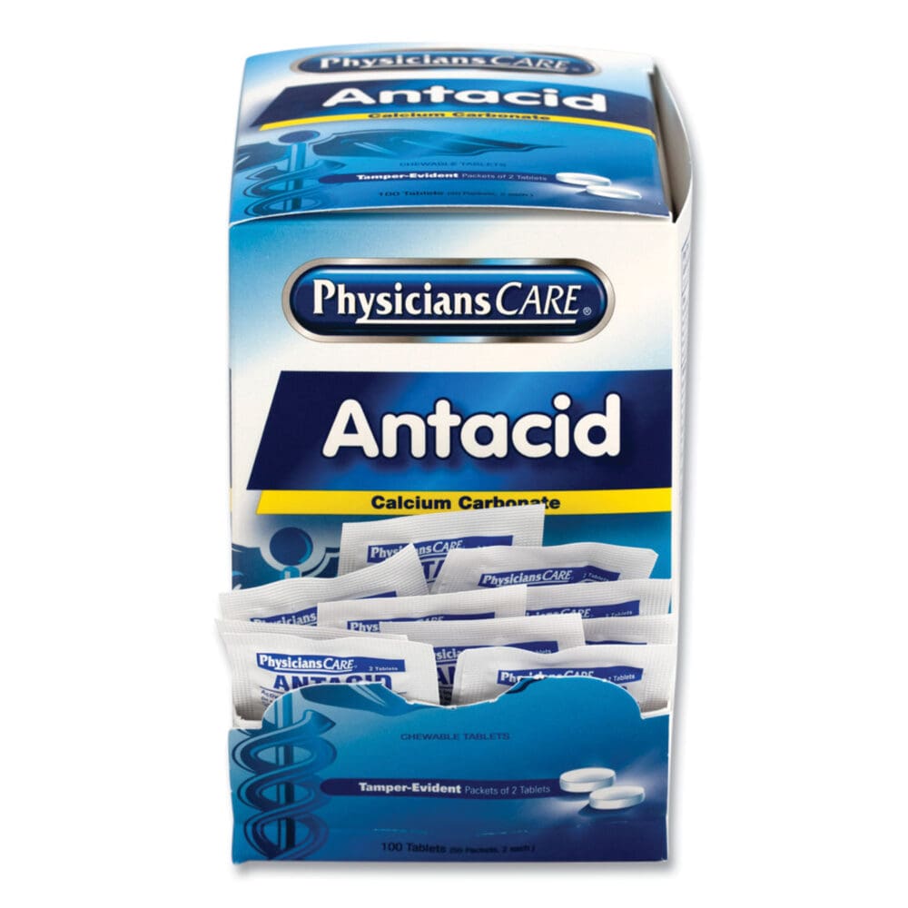 Antacid Calcium Carbonate Medication, Two-Pack, 50 Packs/Box - Image 2