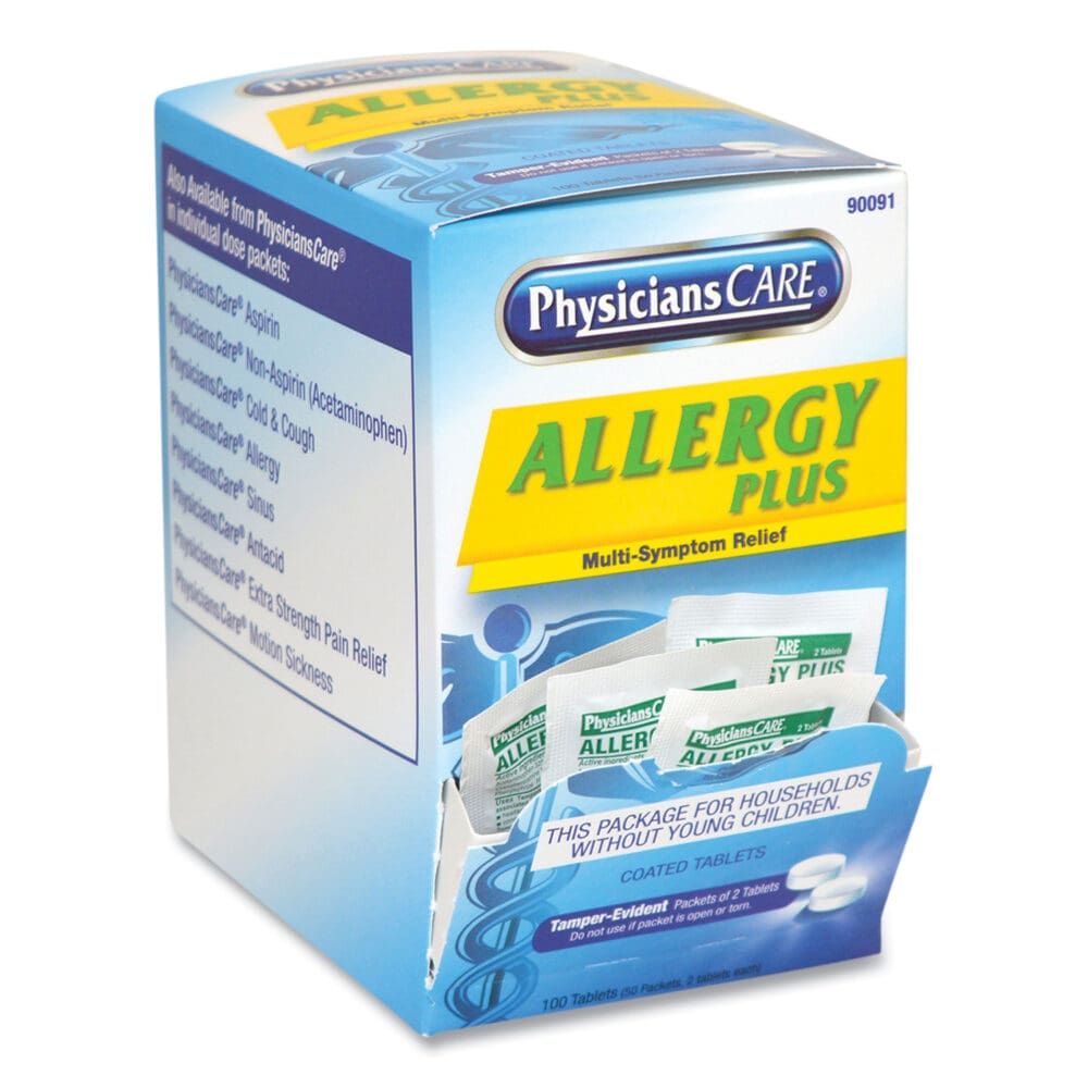 Allergy Antihistamine Medication, Two-Pack, 50 Packs/Box - Image 4