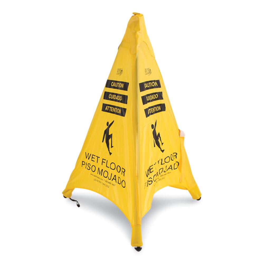 Pop Up Safety Cone, 3 x 2.5 x 20, Yellow - Image 4