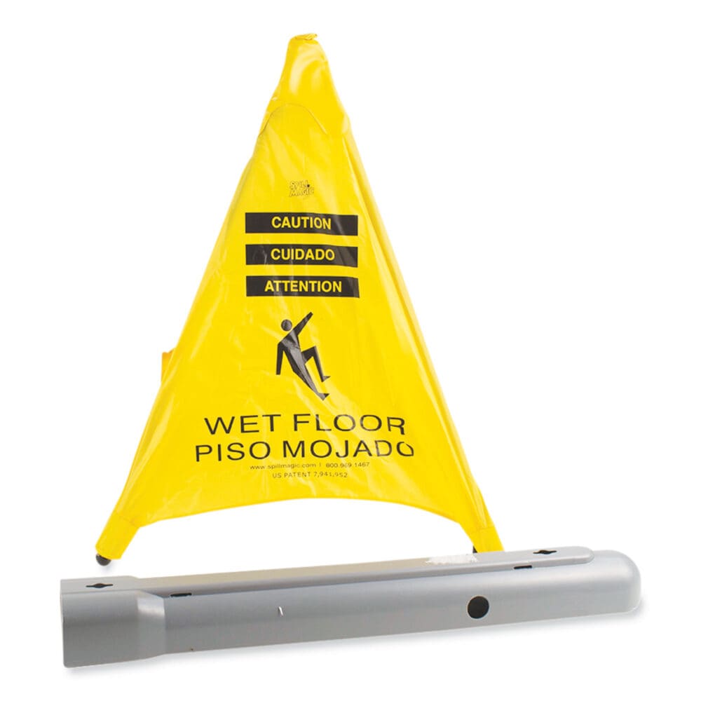 Pop Up Safety Cone, 3 x 2.5 x 20, Yellow - Image 2