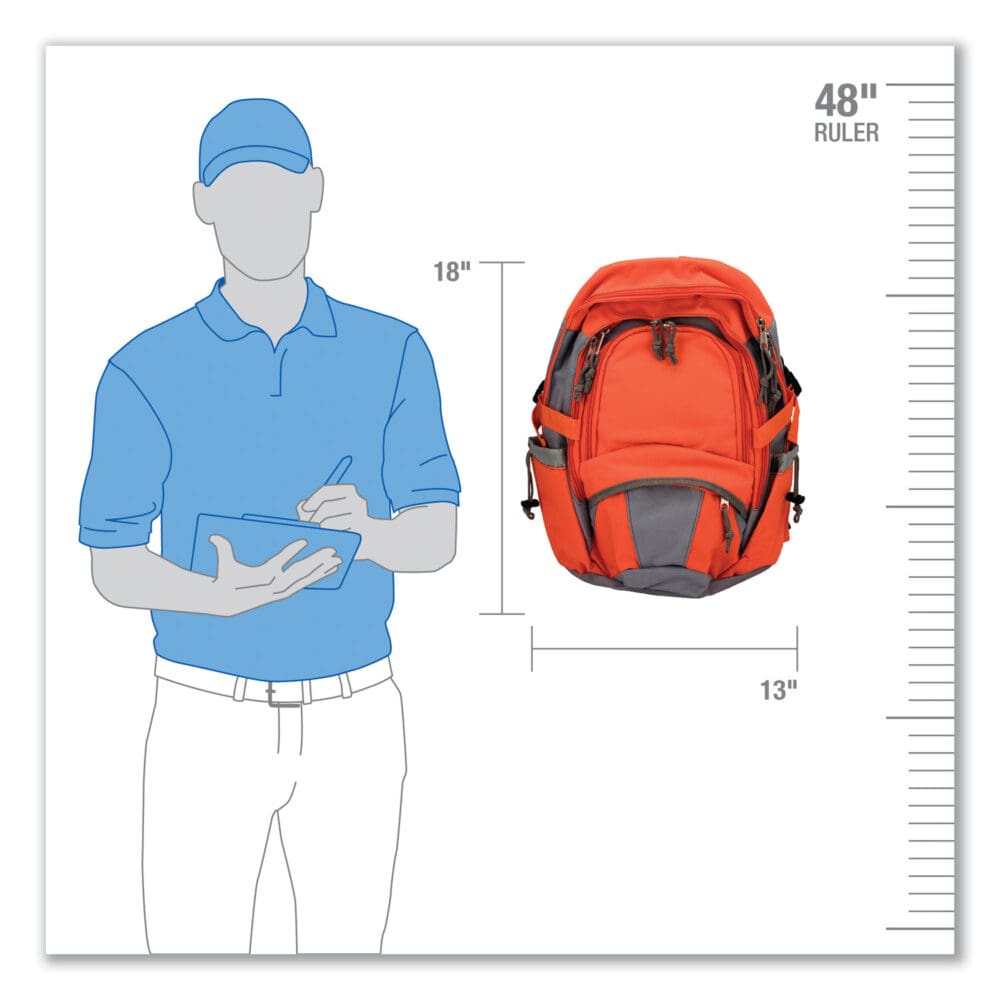 Emergency Preparedness First Aid Backpack, XL, 63 Pieces, Nylon Fabric - Image 3