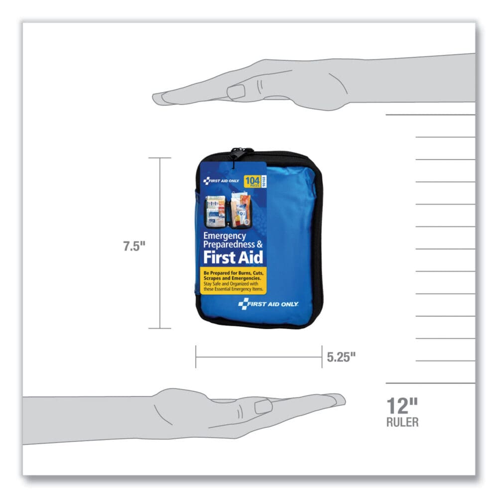 Soft-Sided First Aid and Emergency Kit, 104 Pieces, Soft Fabric Case - Image 3