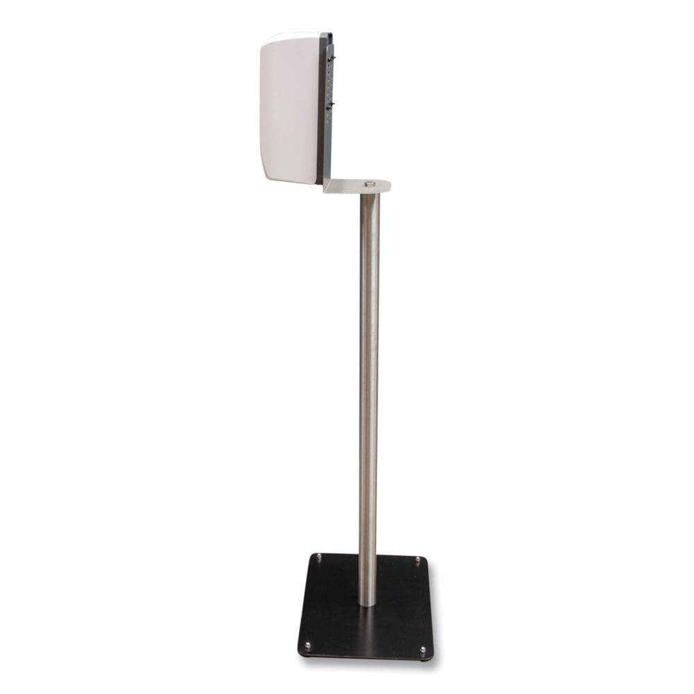 Hand Sanitizer Stand with Hands Free Dispenser, 1,000 mL, 12 x 16 x 51, Silver/White/Black - Image 3