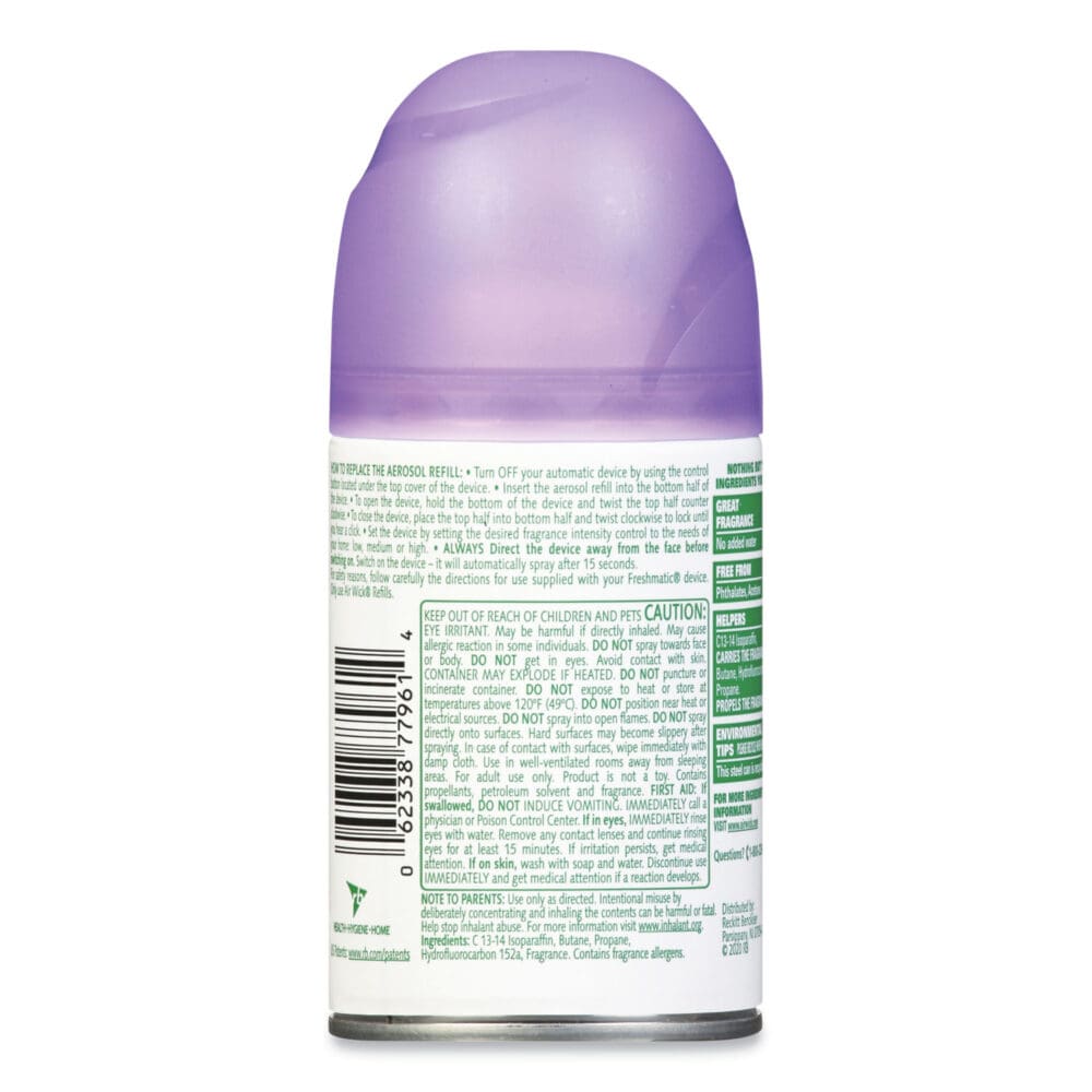 Freshmatic Ultra Automatic Spray Refill, Lavender/Chamomile, 5.89 oz Aerosol Spray, 6/Carton - Image 6