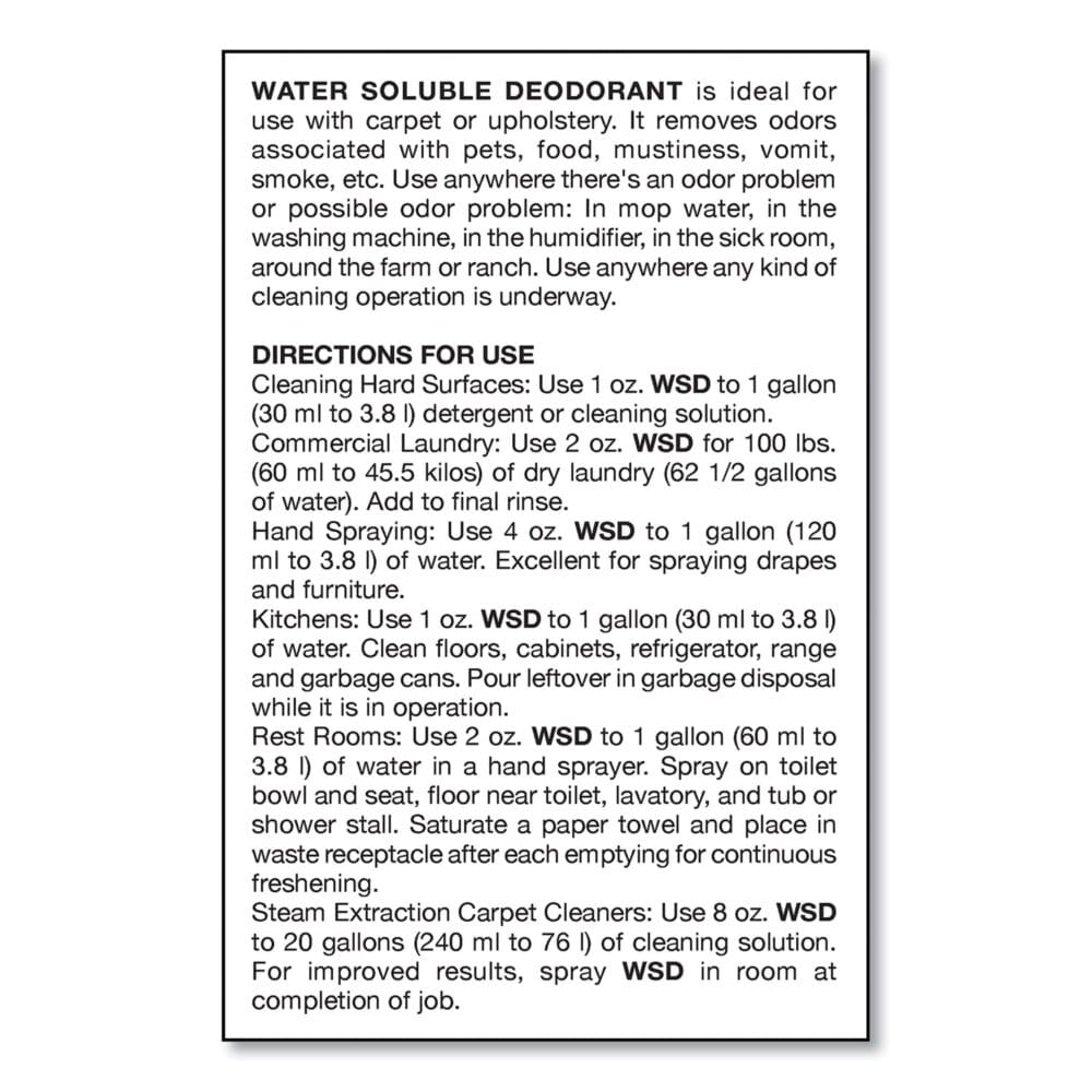 Water-Soluble Deodorant, Mountain Air, 1 gal Bottle, 4/Carton - Image 4