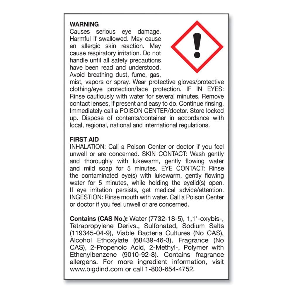 Enzym D Digester Liquid Deodorant, Lemon, 32 oz Bottle, 12/Carton - Image 2