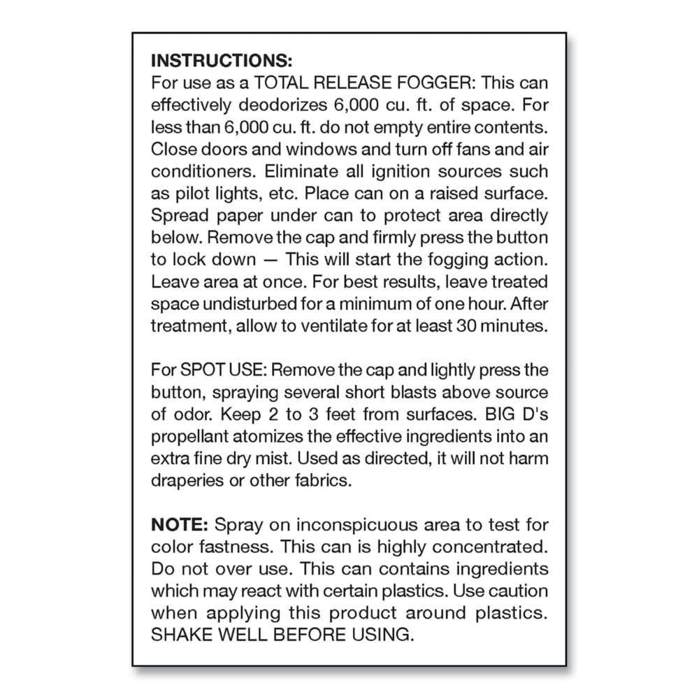Odor Control Fogger, Mountain Air Scent, 5 oz Aerosol Spray, 12/Carton - Image 2