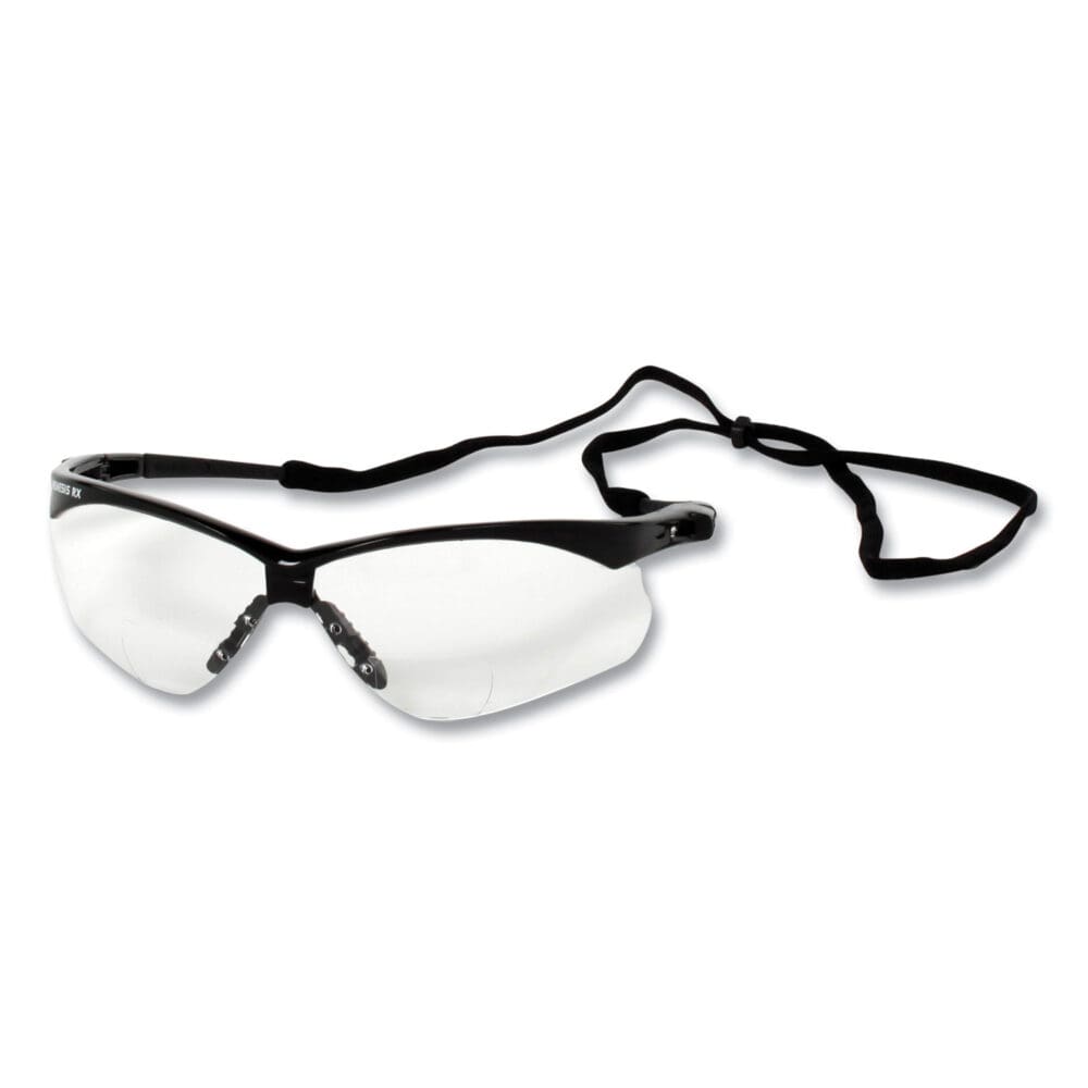 V60 Nemesis Rx Reader Safety Glasses, Black Frame, Clear Lens, +3.0 Diopter Strength, 6/Box - Image 5