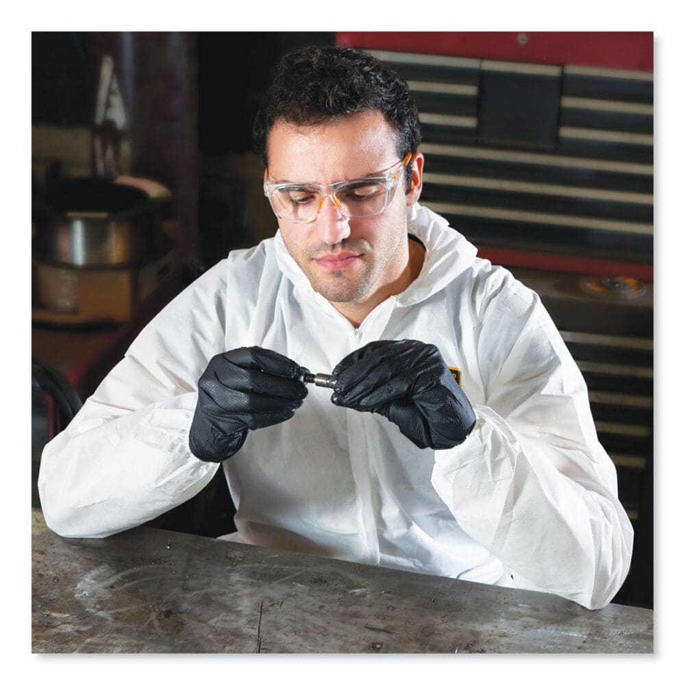 A20 Breathable Particle Protection Coveralls, Elastic Back, Hood and Boots, Large, White, 24/Carton - Image 4