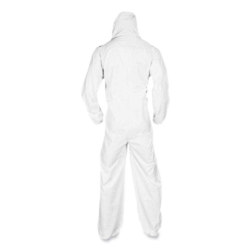 A20 Breathable Particle Protection Coveralls, Elastic Back, Hood and Boots, Large, White, 24/Carton - Image 5
