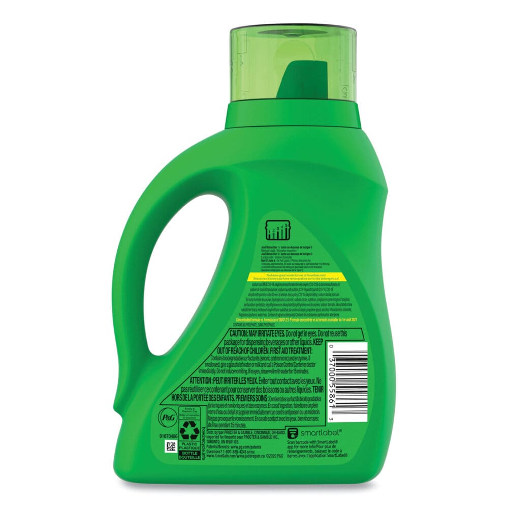 Liquid Laundry Detergent, Gain Original Scent, 46 oz Bottle, 6/Carton - Image 2