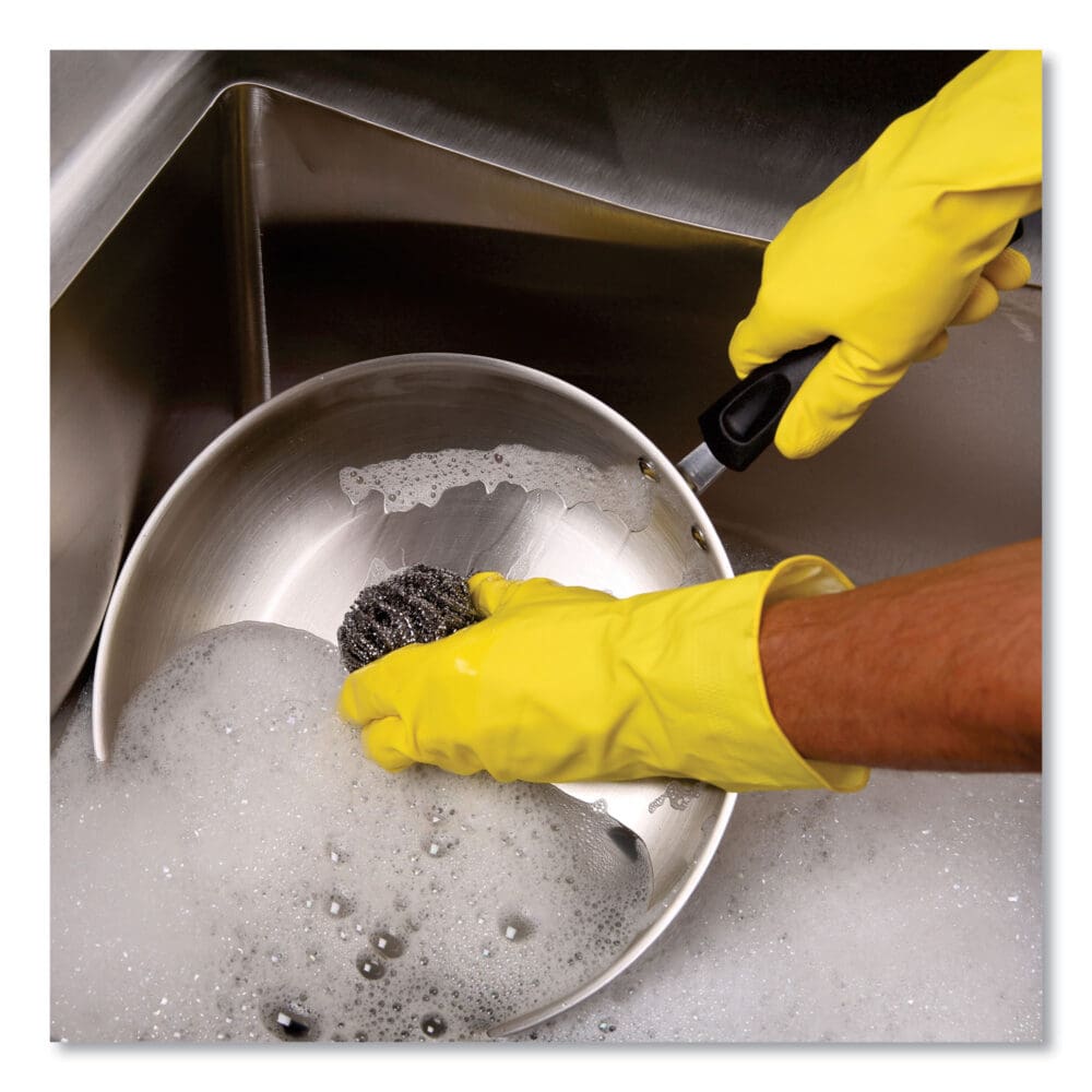 Stainless Steel Scrubber, Large Size, 2.5 x 2.75, Steel Gray, 12/Carton - Image 2
