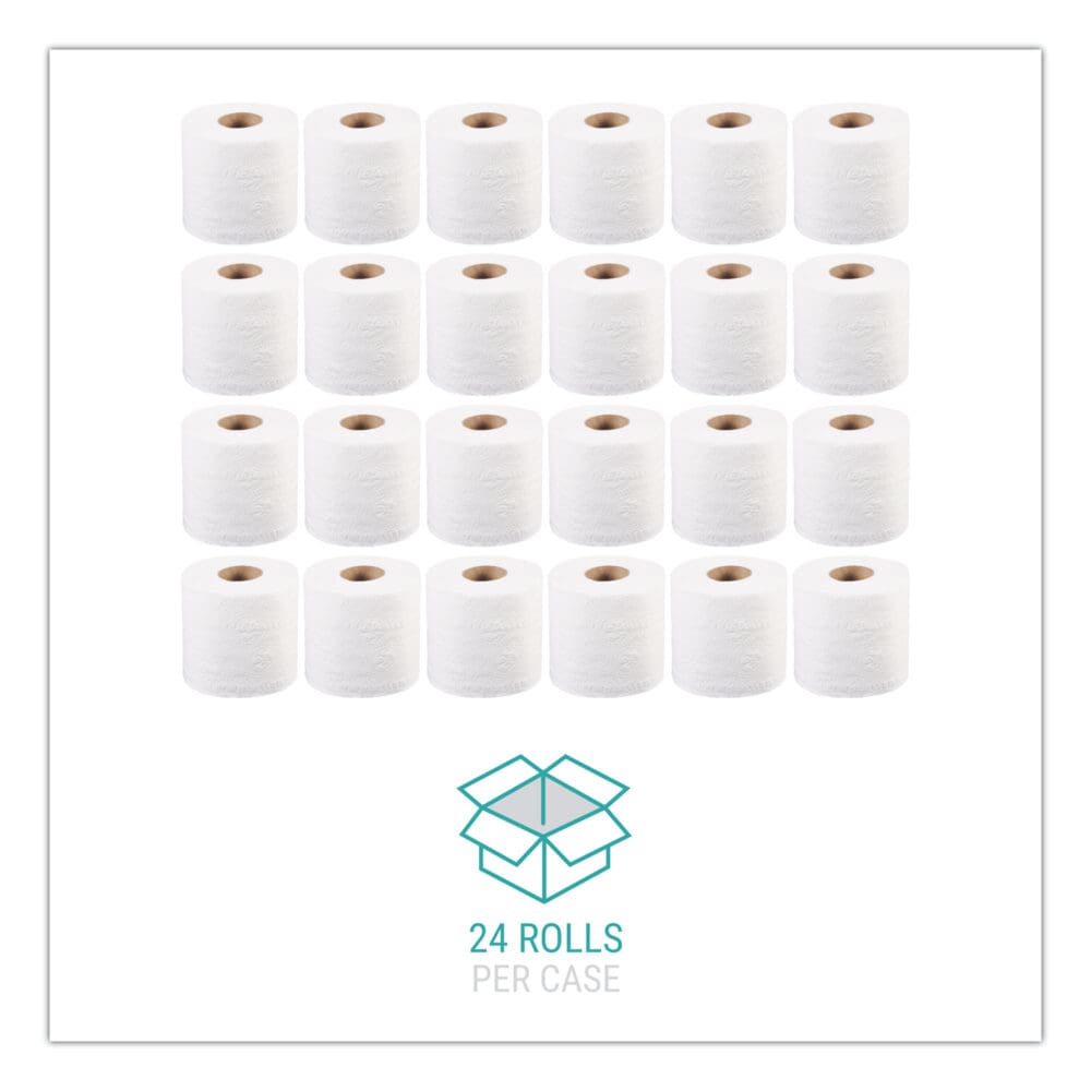 Bath Tissue, Septic Safe, Individually Wrapped Rolls, 2-Ply, White, 400 Sheets/Roll, 24 Rolls/Carton - Image 4