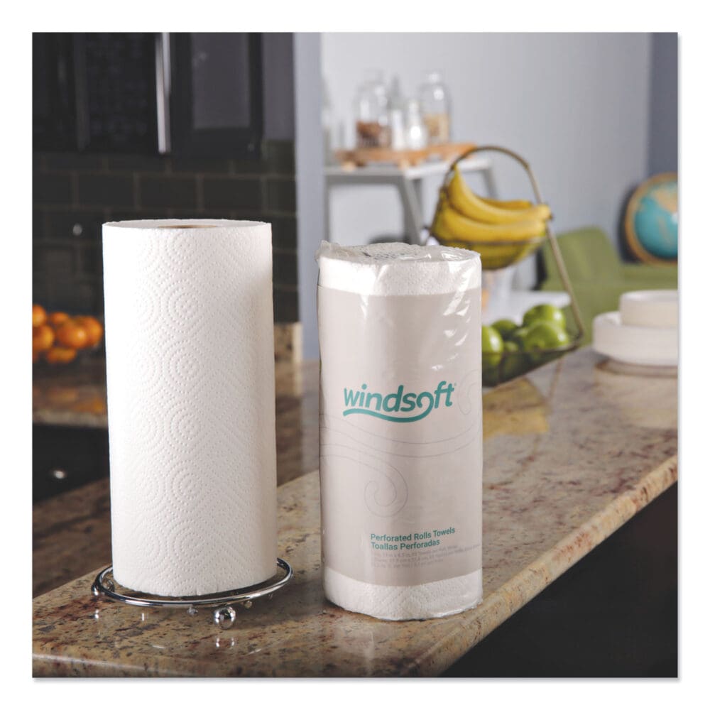 Kitchen Roll Towels, 2-Ply, 11 x 8.5, White, 85/Roll - Image 3