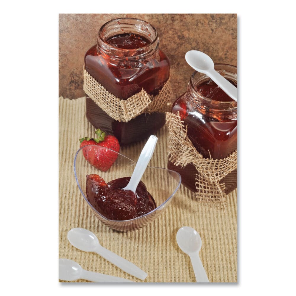 Polystyrene Taster Spoons, White, 3000/Carton - Image 4