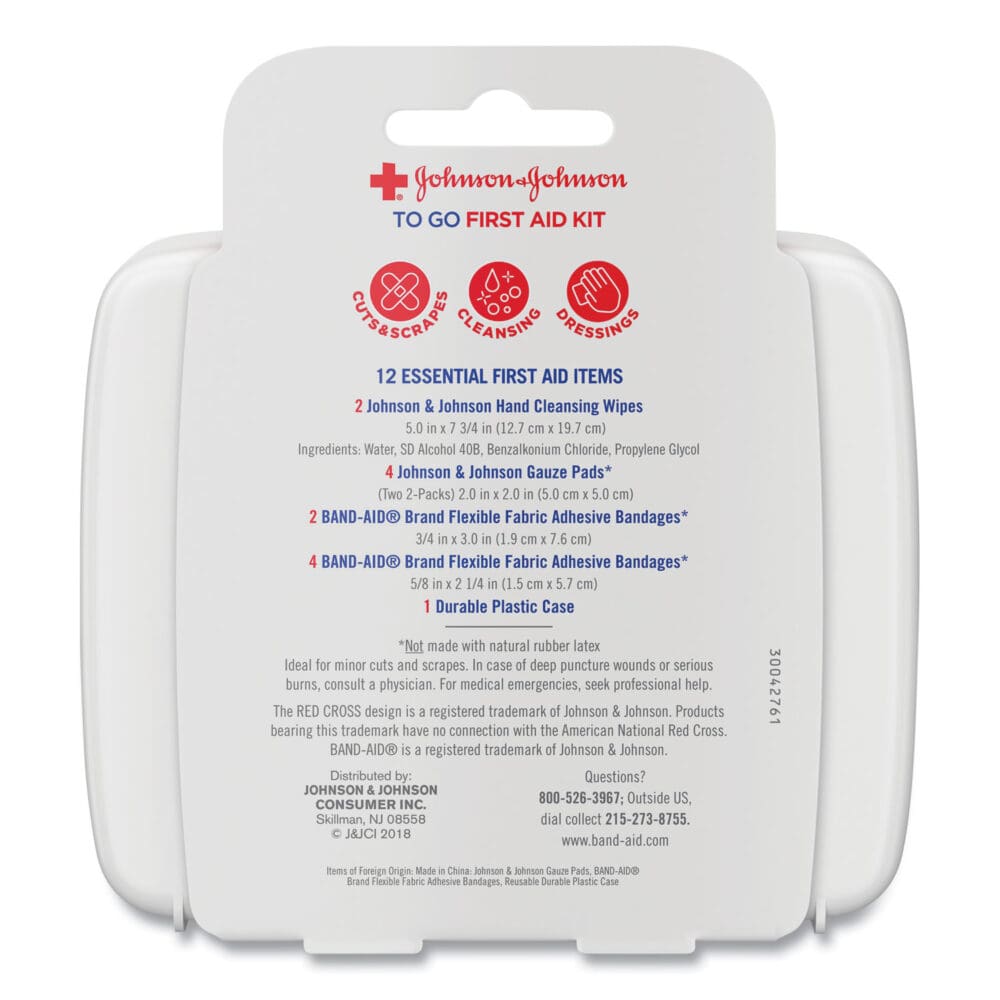 Mini First Aid To Go Kit, 12 Pieces, Plastic Case - Image 6