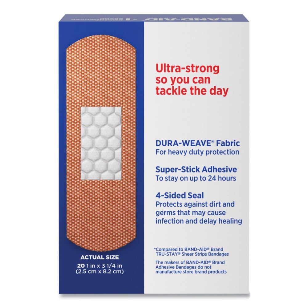 Flexible Fabric Adhesive Tough Strip Bandages, 1 x 4, 20/Box - Image 9