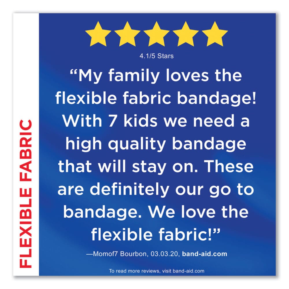 Flexible Fabric Adhesive Bandages, Assorted, 100/Box - Image 2